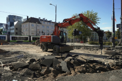 7-Skrzyzowanie-al.-Pilsudskiego-i-ul.-Kosciuszki-rozbiorka-nawierzchni-bitumicznych-pod-torowisko-tramwajowe-01.09.2022