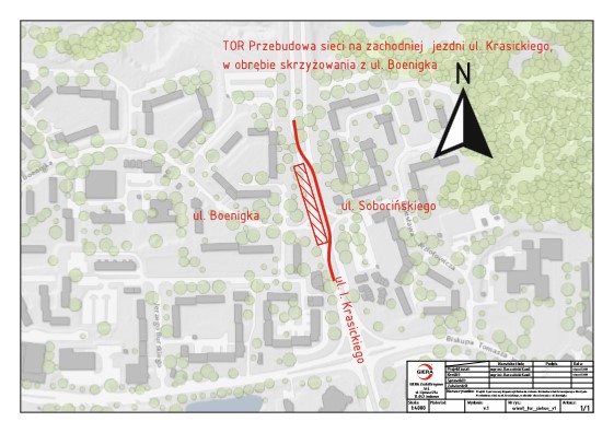 Istotne zmiany organizacji ruchu w rejonie skrzyżowania ulic Krasickiego i Boenigka od 11.05.2022 r.