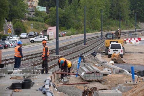 Zdjęcie nr 3 - ul. Krasickiego - prace na torowisku tramwajowym, 28.07.2023 r.